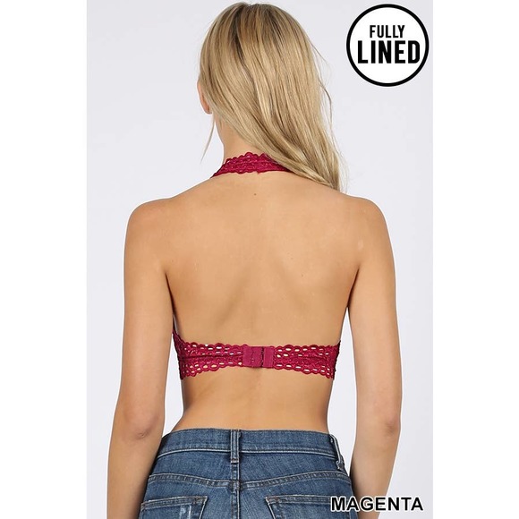 Zenana Lot of 3 Plus size Lace‎ halter Bralette - Picture 3 of 5